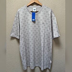 Adidas Men’s Monogram Loose T-Shirt Clear Brown Color Size- XL